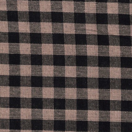 Homespun Fabric - Gingham Check - Black